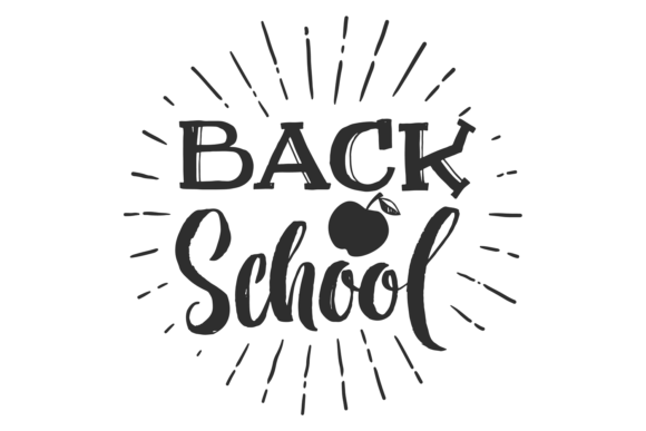Back to School Black Retro Logo. Hand Wr: A Timeless Design for Educational Use