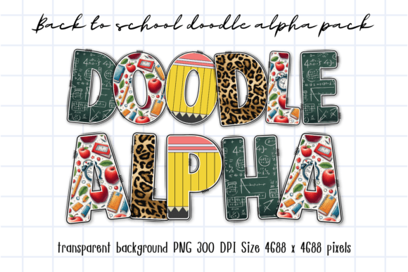 Back to School Leopard Doodle Alphabet: A Creative Resource for Educators and Designers