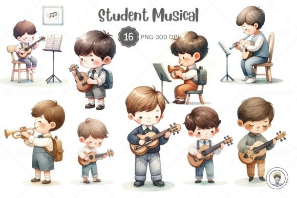 Back to School Student Musical Clipart: A Versatile Resource for Designers and Educators