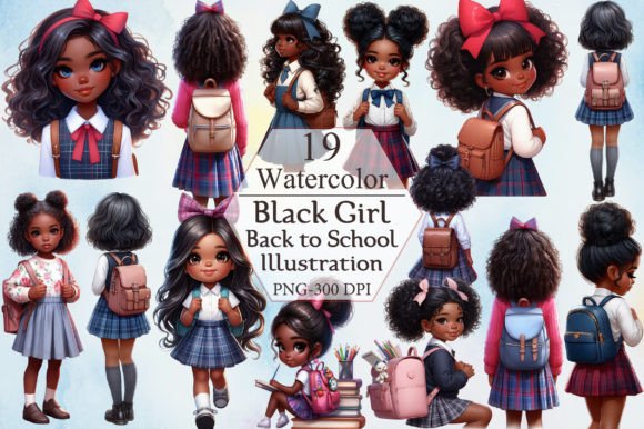 Black Girl Back to School Illustration: A Creative Asset for Designers and Entrepreneurs