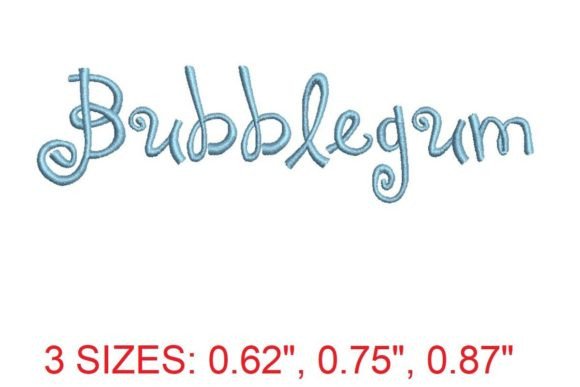 Discover the Sweetness of Bubblegum Embroidery Font
