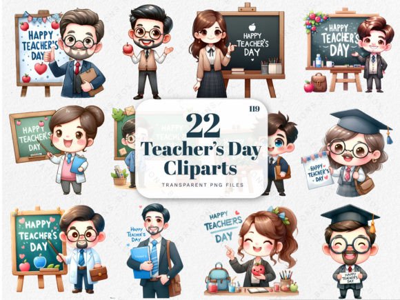 Happy Teacher’s Day, Back to School PNGs: A Creative Resource for Educators and Designers