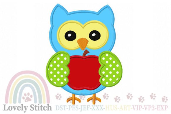 Owl Apple Embroidery Design: A Creative Blend of Whimsy and Education