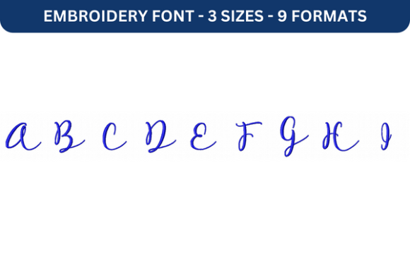 Rose of Baltimore Font Upper A to I – A Versatile Embroidery Font for Creative Projects