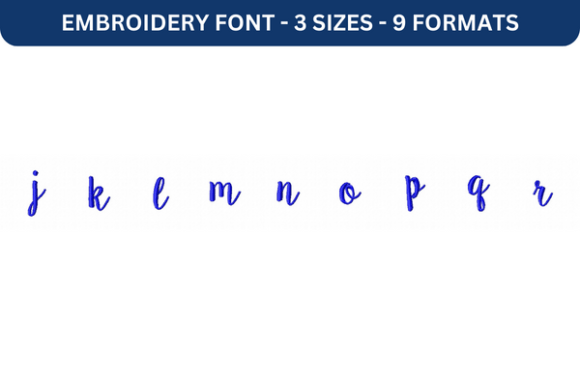 Sugar Plums Font Lower J to R: A Versatile Embroidery Font for Creative Projects