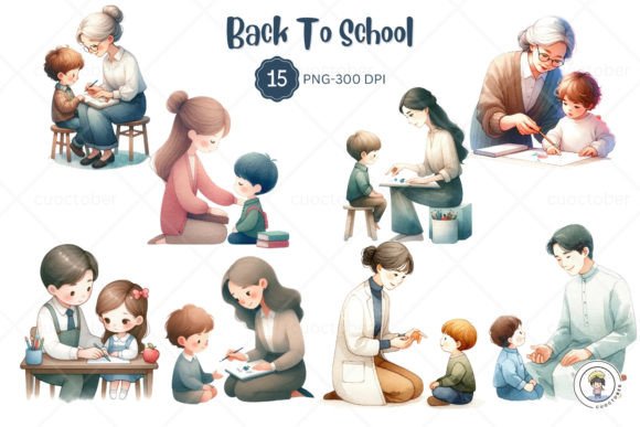 Teacher and Student Back to School Design Set – Perfect for Print and Sublimation