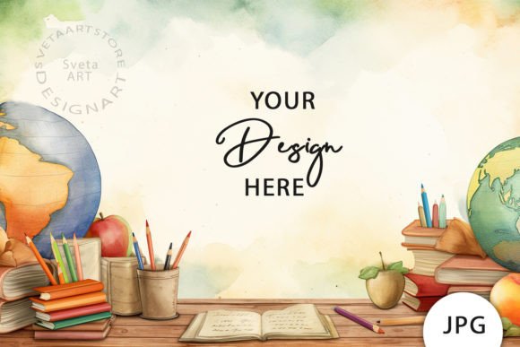 Watercolor Back to School Background: A Creative Resource for Workflow and Inspiration