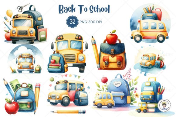 Watercolor Back to School Concept: A Creative Resource for Educators and Designers